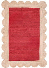 Scalloped Unique Area rugs for living room