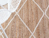 Natural Jute Hand Braided Bohemian Jute Colorful Area Rugs