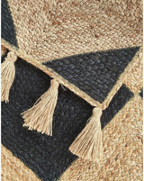 Indian Hand woven Natural jute rug, Diamond Pattern Hand Braided Natural jute rugs