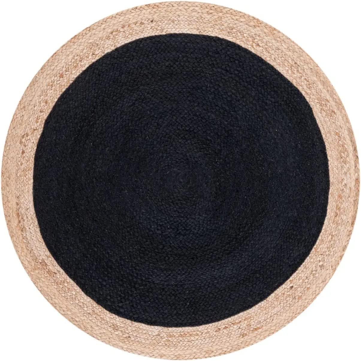 Round Carpet Rug Hand Braided Jute Area Rug