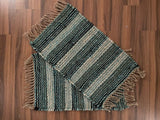 Set of 2 Pics  100% Hemp Handmade for Door Mat, Balcony, Bath, Kitchen, Gift, Indian Traditional Hemp Rugs
