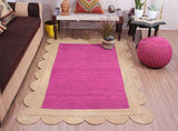 Scalloped Unique Area rugs for living room