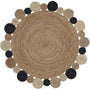 Round Braided Carpet Rug – Gole Design Area Rug for Living Room & Bedroom