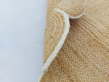 Hand Weaving Village  Decorative scalloped jute rug