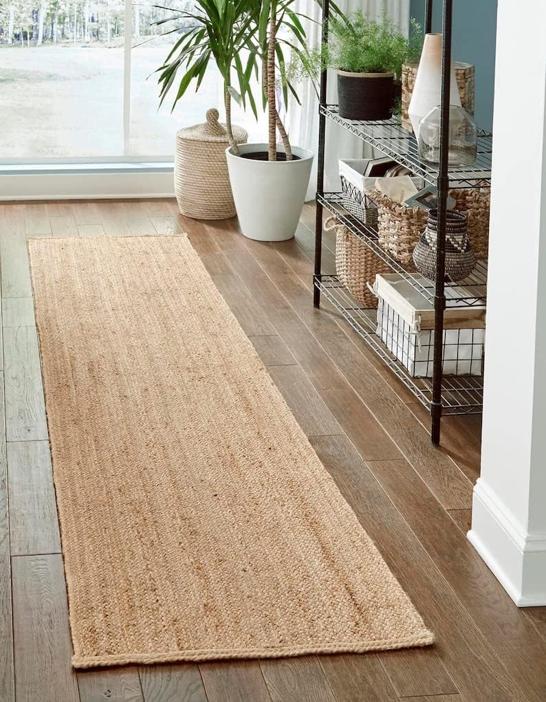 Natural Jute Hand Braided Hand Woven Jute Area Rugs