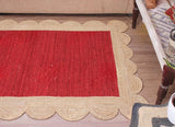 Scalloped Unique Area rugs for living room