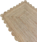 Scallop Boho Decor Handmade Natural Jute Rugs