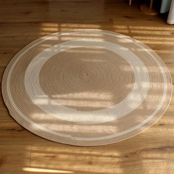 Hand Woven Round Area Rugs Living Room Bedroom Study Computer Chair