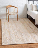 Natural Jute Hand Braided Bohemian Jute Colorful Area Rugs