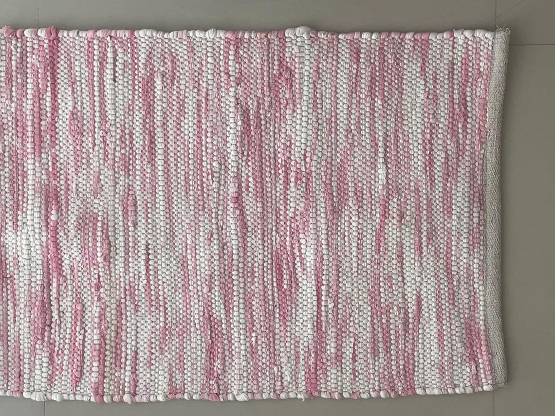 Chindi Cotton Area Rug Handmade Indian Recycled Eco Friendly Decor for Living Room
