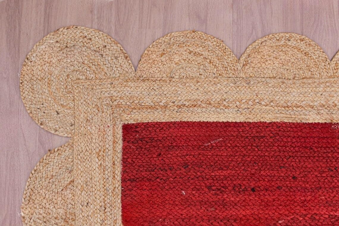 Scalloped Unique Area rugs for living room