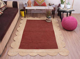 Scalloped Unique Area rugs for living room