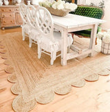 Scallop Boho Decor Handmade Natural Jute Rugs