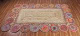 Hand Braided Pinwheel Multicolor Chindi Rug