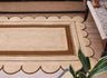 Bohemian scalloped rug Unique Design Natural Jute Area Rug