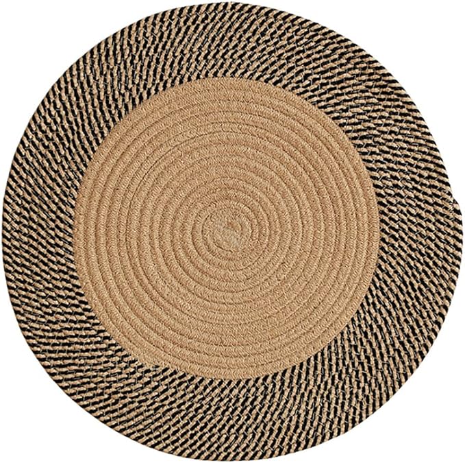 Hand Woven Round Area Rugs Living Room Bedroom Study Computer Chair