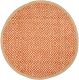 Natural Fiber Indian Hand Woven Orange Rug, Hemp Area Rugs