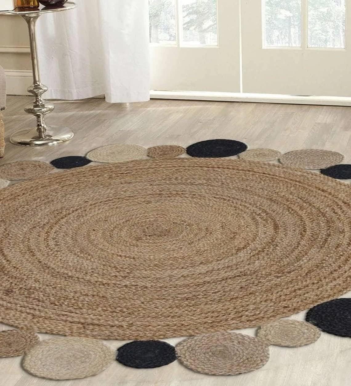 Gole Design Round Braided Carpet Rug