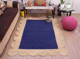 Scalloped Unique Area rugs for living room