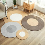 Hand Woven Round Area Rugs Living Room Bedroom Study Computer Chair