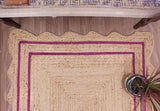 Bohemian Scalloped Jute Rug – Unique Design Natural Fiber Area Rug