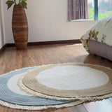 Hand Woven Round Area Rugs Living Room Bedroom Study Computer Chair