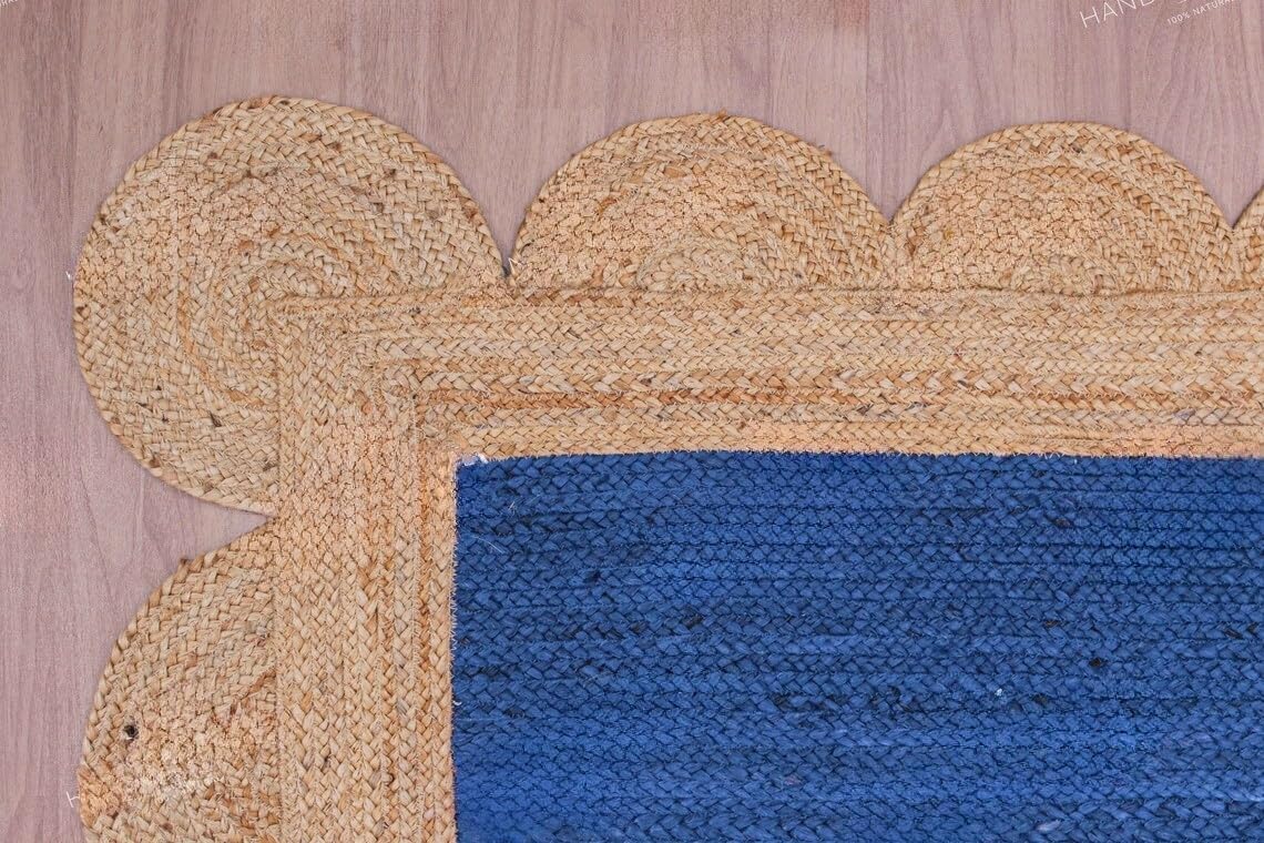 Scalloped Unique Area rugs for living room
