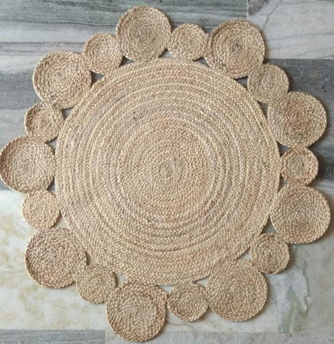 Gole Design Round Braided Carpet Rug