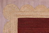 Scalloped Unique Area rugs for living room