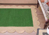 Scalloped Unique Area rugs for living room