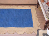 Scalloped Unique Area rugs for living room