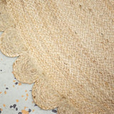 Scallop Boho Decor Handmade Natural Jute Rugs