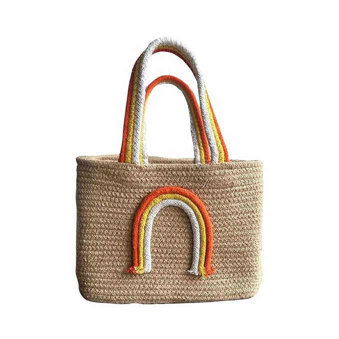Jute Lunch Bag for Office | Picnic Basket | Tote Handbag for Lunch Box