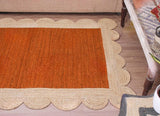 Scalloped Unique Area rugs for living room
