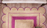 Bohemian scalloped rug Unique Design Natural Jute Area Rug