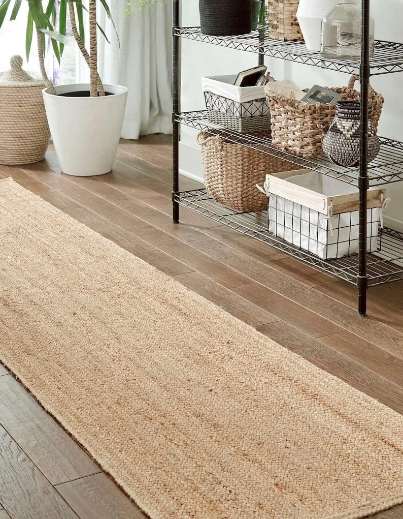 Natural Jute Hand Braided Hand Woven Jute Area Rugs