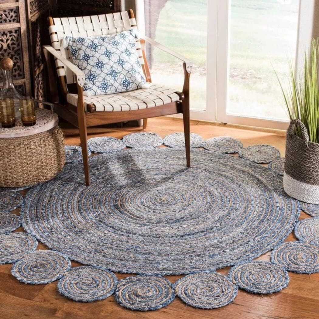 Gole Design Round Braided Carpet Rug