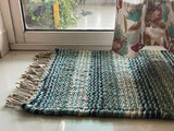 Set of 2 Pics  100% Hemp Handmade for Door Mat, Balcony, Bath, Kitchen, Gift, Indian Traditional Hemp Rugs