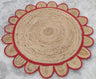 Natural Scalloped With Border Jute Rugs