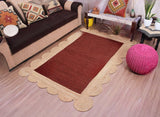 Scalloped Unique Area rugs for living room