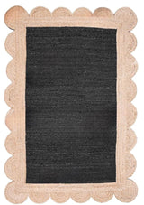Scalloped Unique Area rugs for living room