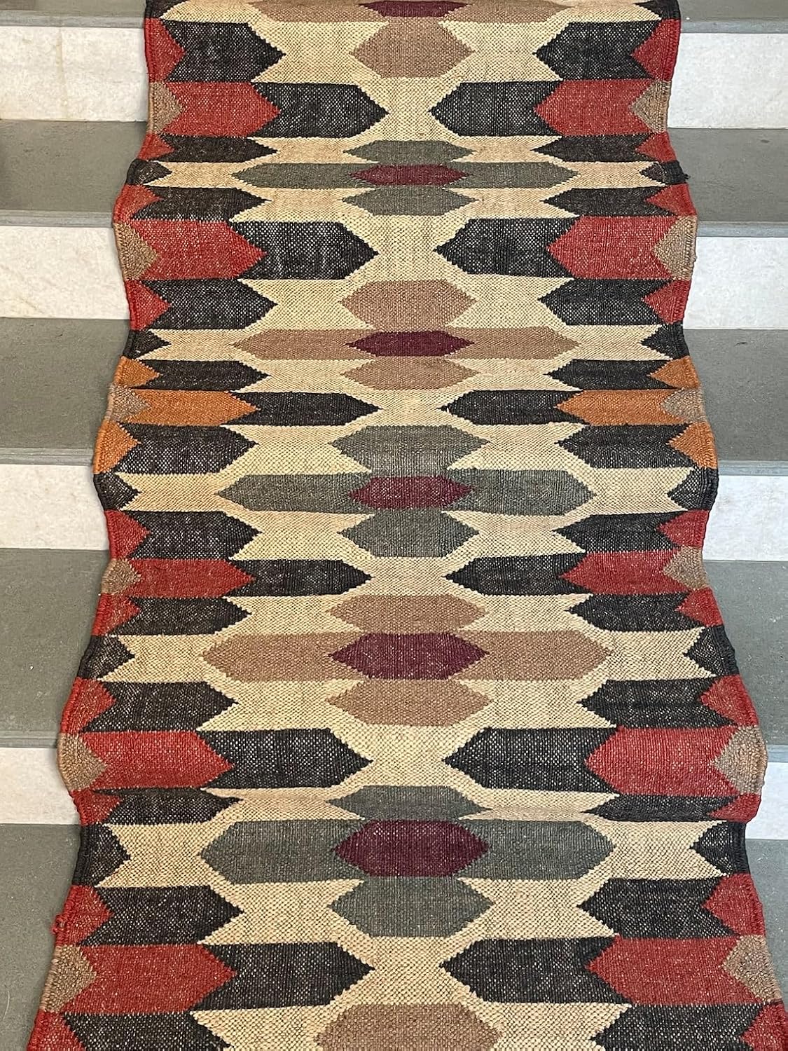 Handmade Kilim Stair Runner Rug For Bohemian Stair Runner