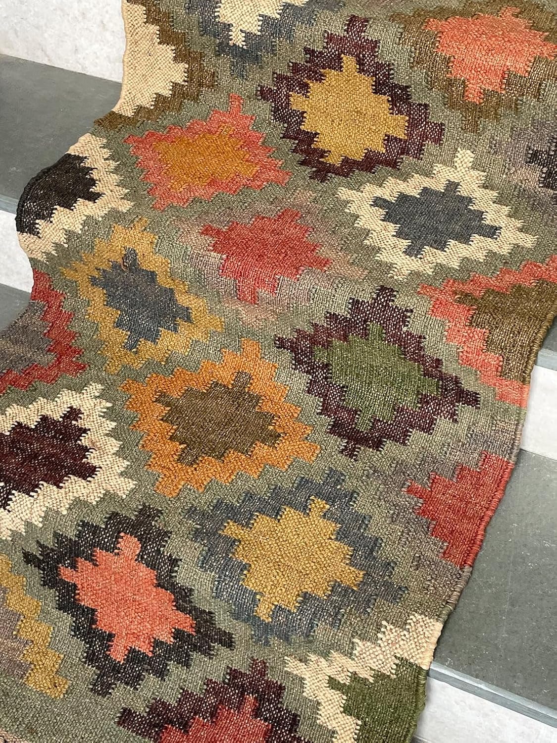 Natural Fiber Stair Runner Rugs,Wool And Jute Blend Stair Runner