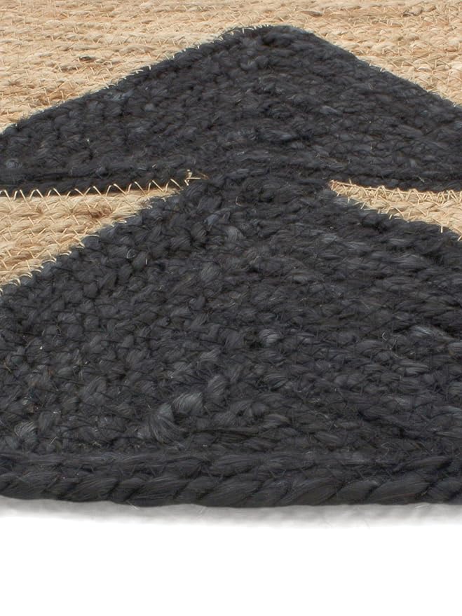 Round Traditional Design Jute Door Mat for Bedroom