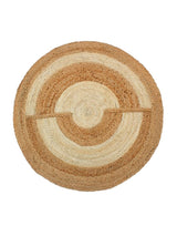 Round Traditional Design Jute Door Mat for Bedroom