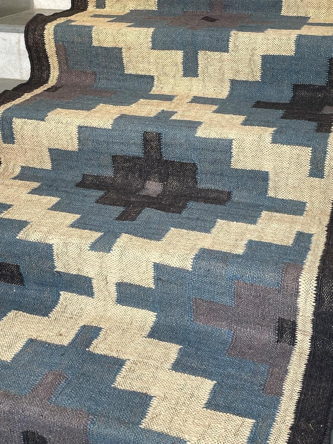 Tapis d'escalier Kilim tissé à la main 
