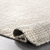 Hand Woven Ashli Handwoven Solid Jute Farmhouse, Boho Jute Carpets