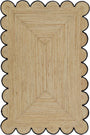 Decorative Scalloped Jute Rug – Handwoven by Village Artisans