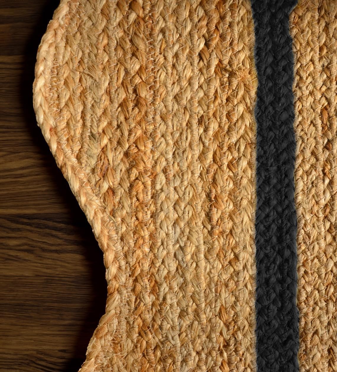 Unique Design Braided Handmade Scalloped Jute Rug