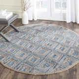 Denim And Natural Jute Rug ,Blue Carpet